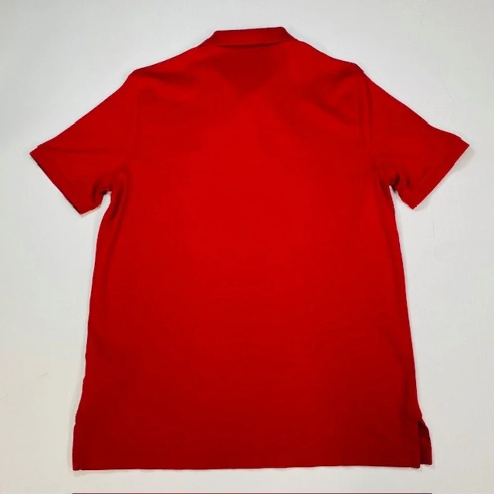Polo Ralph Lauren Mens Classic Fit Red Short Sleeve Pique Polo Shirt Size Medium
